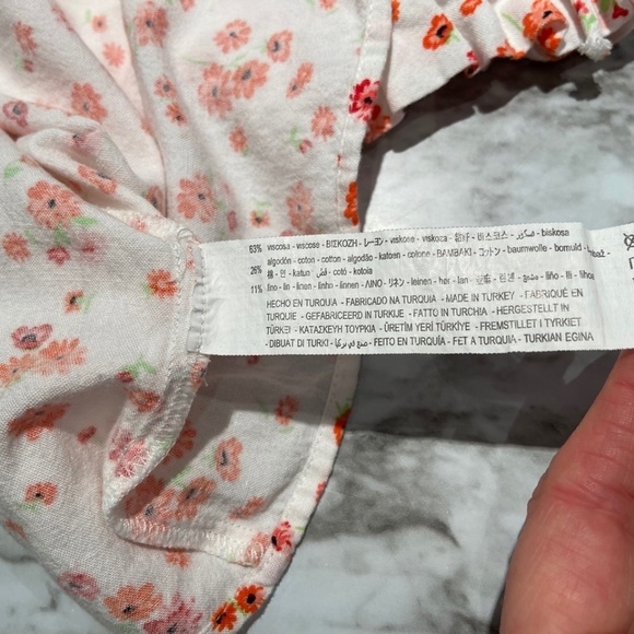 🎀 3 for $25 Zara Girl's Top with Elastic at Shoulders Size 8 GUC - Picture 4 of 12